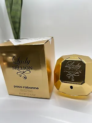 LADY MILLION Paco Rabanne For Women Perfume EDP 2.7 Oz - NOB • $63.99