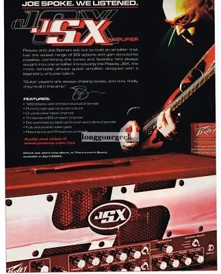 2004 PEAVEY JSX Amp JOE SATRIANI Vintage Ad  • $8.95