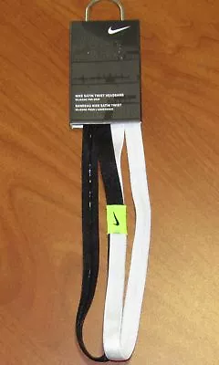 New Nike Unisex Black And White Satin Twist Headband • $13.66