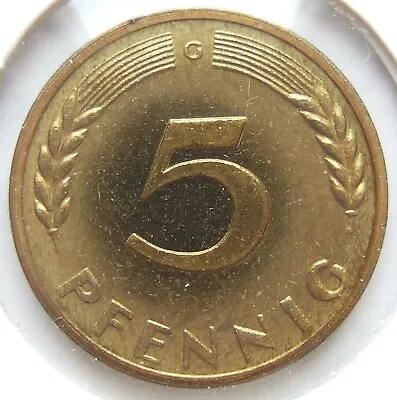 Coin Federal Republic Germany 5 Pfennig 1950 G IN Proof • $44.74