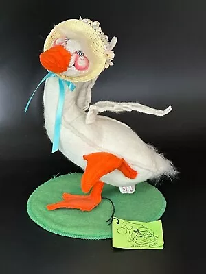 Vintage Annalee 1987 White Spring Mother Goose Duck Easter Poseable Figure • $19.99