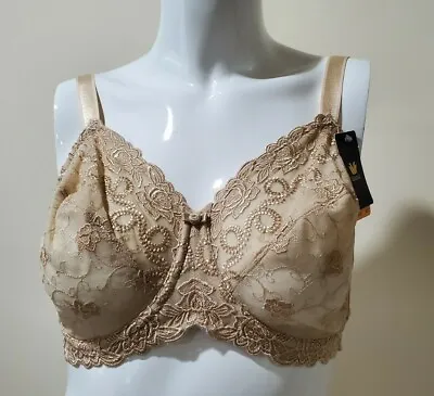 Wacoal Renaissance Rose Underwire Bra Beige 34DD  NEW • $24.99