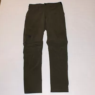 The North Face Men's Convertible Pants Hiking Size 34 Lightweight Nylon Olive • $19.99
