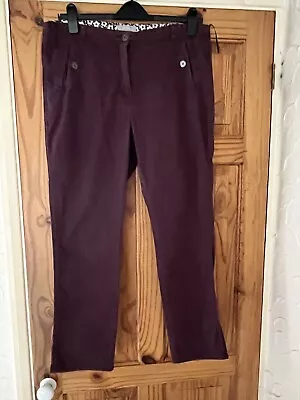 PER UNA (M&S} Ladies Aubergine  Stretch Jeans - Size 16 MEDIUM • £7.99