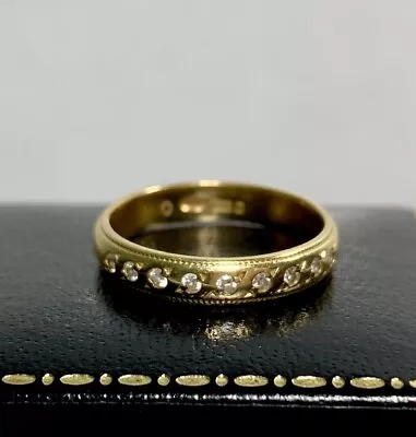 18ct Gold Diamond Band Mappin & Webb Yellow Gold • £425