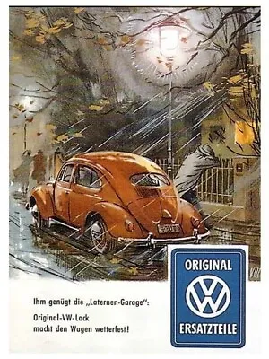 VW Beetle Automobile Vintage Ad Print Reproduction Giclee Print 11x17 • $17