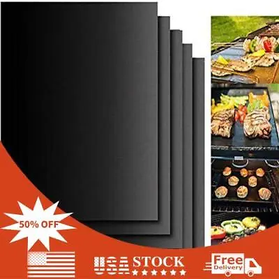 5x BBQ Grill Mats Outdoor Cooking Baking Non Stick Reusable Grilling Mats US.* • $8.50