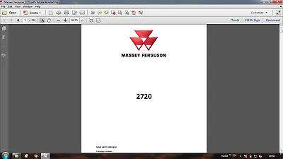 £29.99 • Buy Massey Ferguson 2720 Parts Catalog In PDF