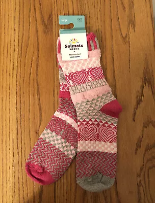 Solmate Mismatched Crew Socks Large (Women 10-12 / Men 9-11) Cupid Pink ~New • $28.99