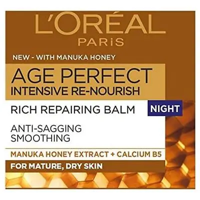 L'Oreal Paris Age Perfect With Manuka Honey Rich Repairing Night Cream 50ml • £16.72