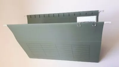 £13.99 • Buy 25 X Green Foolscap/Legal Suspension Files With Tabs & Inserts.. Filing Folders