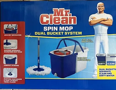 MR. CLEAN SPIN MOP MICROFIBER DUAL BUCKET SYSTEM New • $40