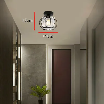 Modern E27 Ceiling Light Fixture Small Crystal Chandelier Indoor Lighting Black！ • $17.67