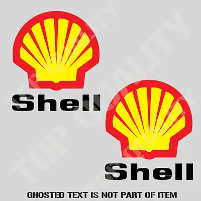 RETRO SHELL GASOLINE OIL Decal Sticker X2 Vintage Moto Mancave Garage Stickers • $3.91