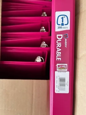 Avery Durable 1' Binders Non View 3 Ring Dark Pink RARE Color  • $2