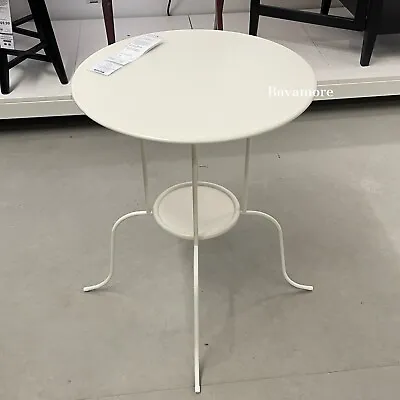 Ikea LINDVED Side Table Steel White 20x26 3/4   BRAND NEW • $99.99