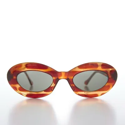 Tortoise Chunky Retro 60s Cat Eye Vintage Sunglasses - Zana • $47.56