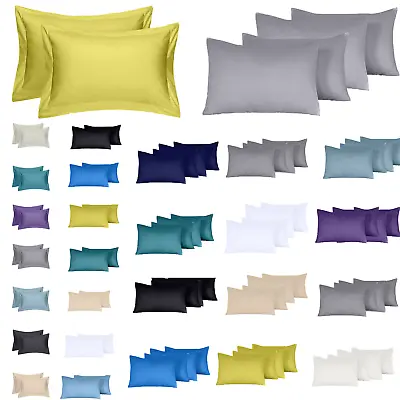 £6.99 • Buy 100% Egyptian Cotton Oxford Pillowcase / Housewife Pillow Cover Case Pack Of 2,4