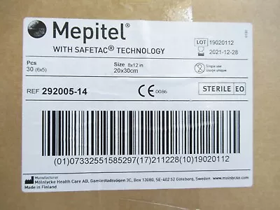 1 Case/ 30 Mepitel 292005-14 Silicone Mesh 8 X 12  Wound Contact Layer Dressing • $400