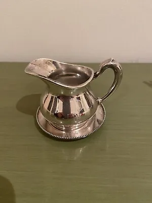 Quadruple Silver Plate Small Creamer Engraved JW • $12.99