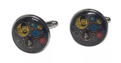 £6.94 • Buy Star Trek Spock Tribute Glass Domed Metal Cufflinks