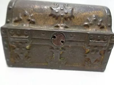 Cast Iron Pirate Treasure Chest Still Coin Bank Small Size • $75