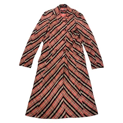 £161.60 • Buy Christian Lacroix Bazar Long Women's Coat | Vintage Designer Pink Black Grey VTG