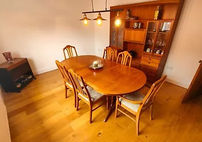 Teak Wooden Dining Table And 6 Chairs Extendable Designed By Nathan Furniture • £600