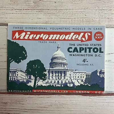 Micromodels Card Kit The United States Capitol Washington D.C SET ARC XXIV • £7.19