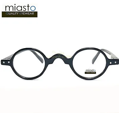 (4 Pairs) Miasto Small Mini Oval Round Retro Readers Reading Glasses+2.75 Black • $44.99