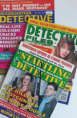 £15 • Buy 3 1990s  DETECTIVE Magazines - Sensational True Crime - Serial Killers