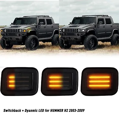 For 03-09 Hummer H2 Switchback LED Front Bumper DRL Turn Signal Lights 15060530 • $89.99