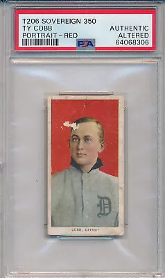 1910 T206 Sovereign 350 - Ty Cobb Red Portrait - Psa Authentic Altered (svsc) • $5999.99