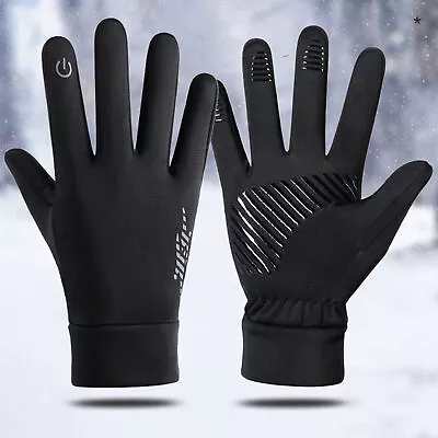 Winter Thermal Cycling Gloves Bicycle Warm Touchscreen Glove Waterproof Riding • $14.04