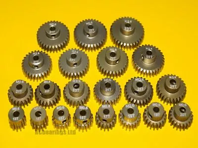£5.49 • Buy Pinion Gears MOD 0.6 .6 13T To 33T Hard Aluminium 7075 3.175 (1/8th) Bore