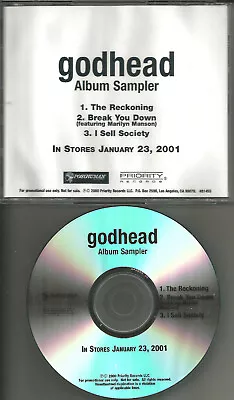 MARILYN MANSON & GODHEAD 3 Trk SAMPLER TST PRESS PROMO DJ CD Single 2005 USA • $24.99