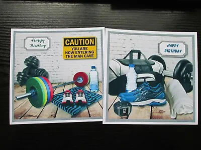 £1.50 • Buy  2 X GYM ADDICT/ FITNESS/ WEIGHTS Birthday Card Toppers (NEW SIZE)