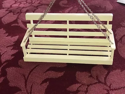 Dollhouse Miniature Artists Jack + DeVee Chasteen 1991 Wooden Porch Bench Swing • $39.99