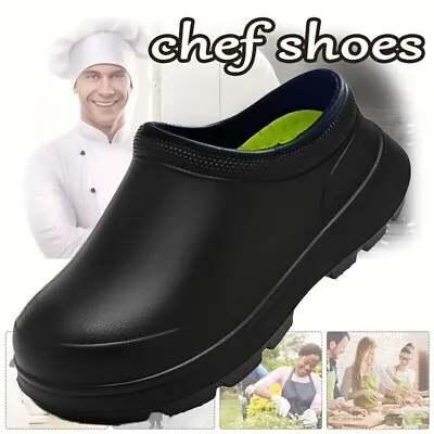 Men's Chef Clogs Waterproof Non-slip Wear-resistant Multifunctional Work Shoes • £27.35