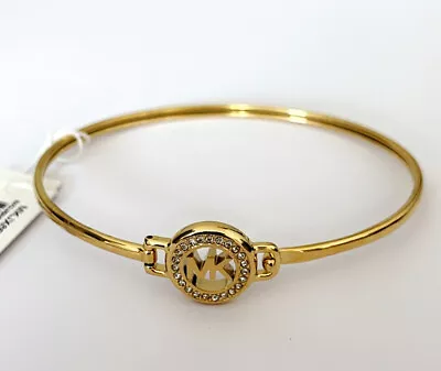 NEW MICHAEL KORS MKJX6519710 Gold Tone Bangle Bracelet • $49.99