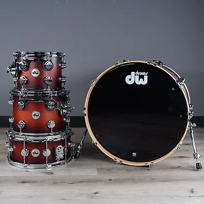 DW Collector's Series 4-Piece 22/10/12/14 Drum Kit Shell Pack Tobacco Burst • $2849