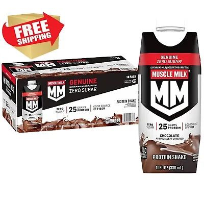 Muscle Milk Non-Dairy 11oz Protein Shake - Chocolate Pack Of 18 • $47.50