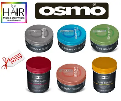 £4.70 • Buy Osmo-Elite,Shaper Maker, Matte Clay, Pomade, Wax, Aqua, Fibre Paste,&Sculpt