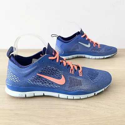 Nike Free 5.0 TR Fit 4 Athletic Running Shoes Womens Blue Orange Size US 8.5 UK6 • $34.95