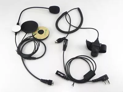 Motorcycle Helmet Headset For KENWOOD Baofeng Walkie Talkie Two Way CB Ham Radio • $29.99