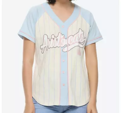 Disney Aristocats Marie Stripe Baseball Jersey Womens Size 2x New • $75.60