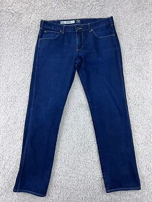 Wrangler Jeans Mens 36x31 Blue Denim Low Rise Regular Fit Tapered Leg • $8.99
