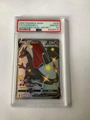 $309.99 • Buy Charizard V 079/073 Champions Path Secret Rare F/A GEM MINT PSA 10 Low Buy Itnow