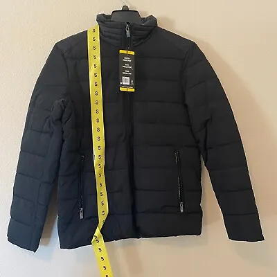 Weatherproof Men Jacket Small Ultra Luxe Black Puffer Quilted Water Resistant  • $41.39