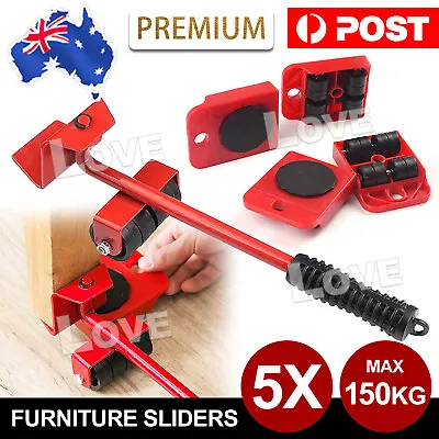$17.45 • Buy 5x Furniture Lifter Heavy Roller Move Tool Set Moving Wheel Mover Sliders Kit AU